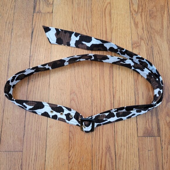 Animal Print Fabric Belt Fashion Accessory Adjustable Preppy 90s Y2K - Picture 3 of 3